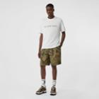 Burberry Burberry Embroidered Check Logo Cotton T-shirt, White