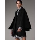 Burberry Burberry Double-faced Wool Cape Coat, Size: 04, Black