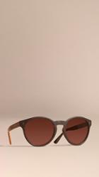 Burberry Folding Round Frame Sunglasses