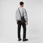 Burberry Burberry Icon Stripe Trim Jersey Bomber Jacket, Size: L, Grey