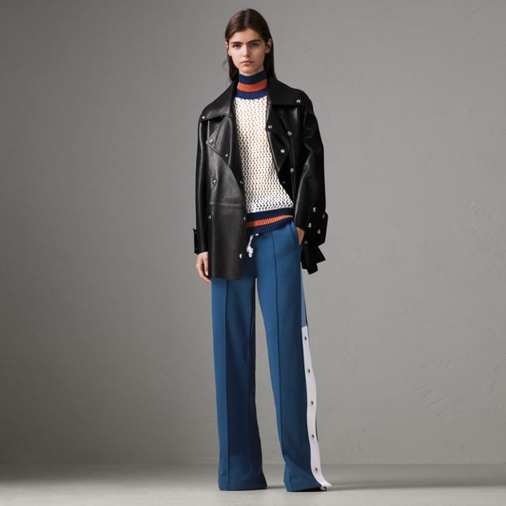 Burberry Burberry Panelled Wide-leg Drawcord Trousers, Size: M