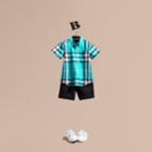 Burberry Burberry Short-sleeve Check Cotton Twill Shirt, Size: 14y, Green