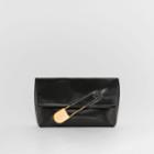 Burberry Burberry The Medium Patent Leather Pin Clutch, Black