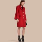 Burberry Burberry Tailored Wool Cashmere Coat With Bell Sleeves, Size: 06