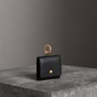Burberry Burberry Small Square Leather Coin Case Charm, Black