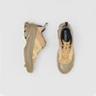 Burberry Burberry Suede, Mesh And Leather Arthur Sneakers, Size: 42, Beige