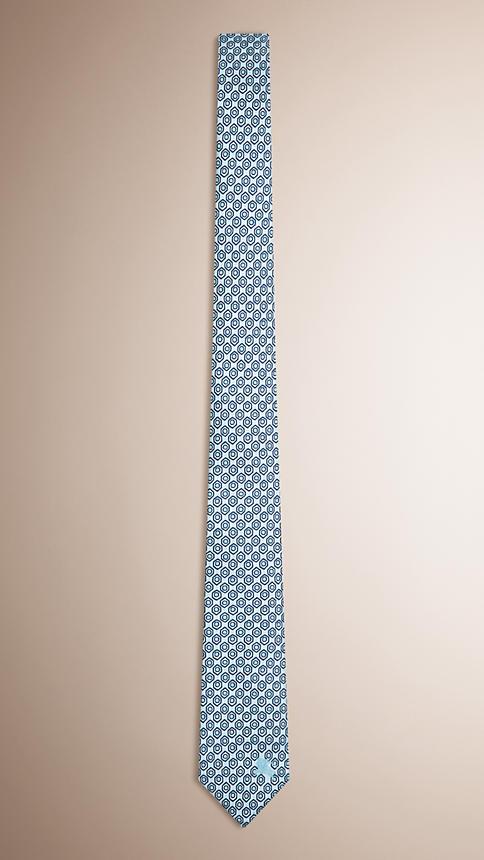 Burberry Slim Cut Abstract Pattern Silk Tie
