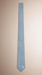 Burberry Slim Cut Abstract Pattern Silk Tie