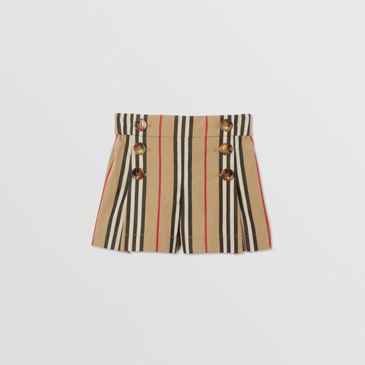Burberry Burberry Childrens Icon Stripe Cotton Sailor Shorts, Size: 10y, Beige