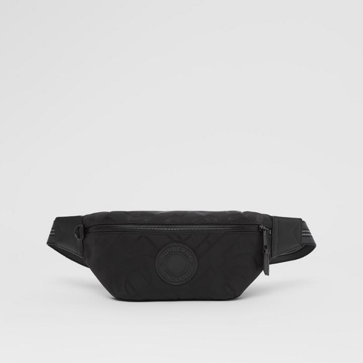 Burberry Burberry Monogram Recycled Polyester Sonny Bum Bag, Black
