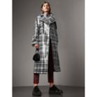 Burberry Burberry Laminated Tartan Wool Trench Coat, Size: 10
