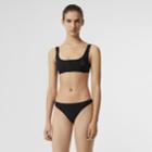 Burberry Burberry Crest Detail Zip-front Bikini, Black