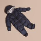 Burberry Burberry Down-filled Puffer Suit, Size: 9m, Blue
