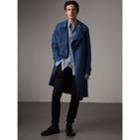 Burberry Burberry Tropical Gabardine Cotton Trench Coat, Size: 44, Blue