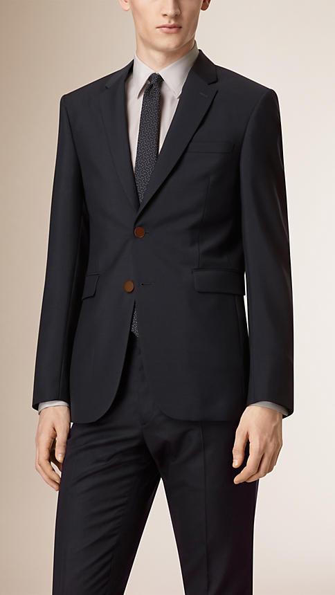 Burberry Modern Fit Wool Mohair Part-canvas Jacket
