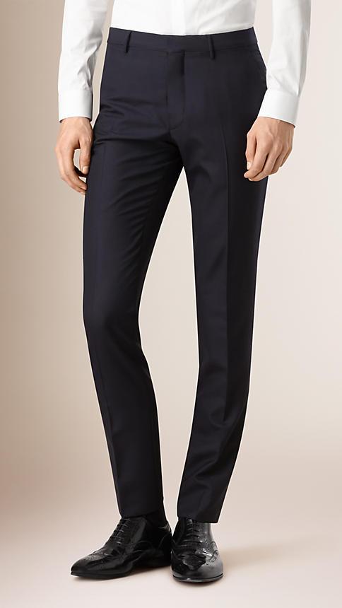 Burberry Slim Fit Wool Trousers