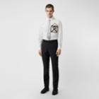 Burberry Burberry Classic Fit Triple Stud Wool Mohair Tailored Trousers, Size: 34, Black