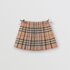 Burberry Burberry Childrens Vintage Check Pleated Skirt, Size: 2y, Beige
