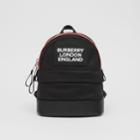 Burberry Burberry Childrens Logo Appliqu Icon Stripe Trim Econyl Backpack, Black