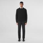 Burberry Burberry Contrast Panel Rib Knit Wool Cotton Sweater