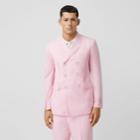 Burberry Burberry Slim Fit Press-stud Tumbled Wool Tailored Jacket, Size: 34r, Pink