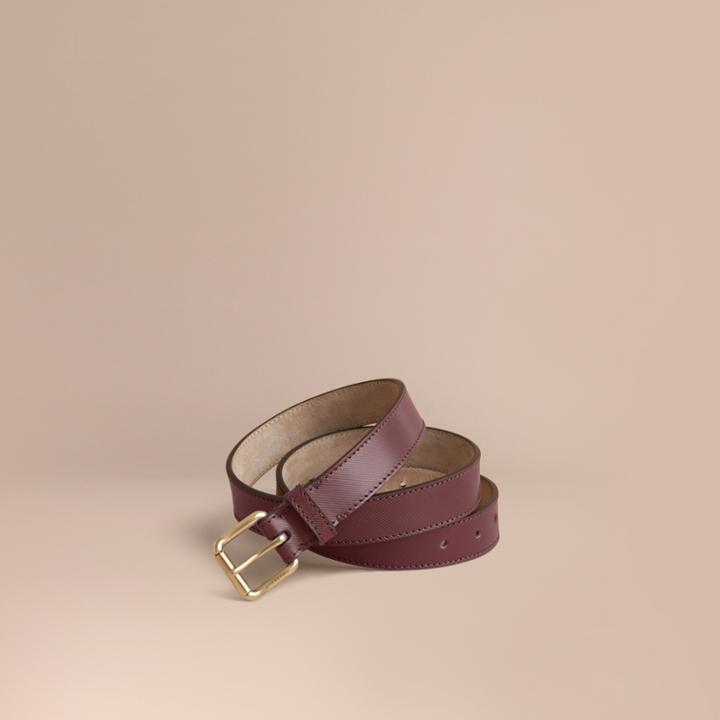 Burberry Burberry Trench Leather Belt, Size: 95, Purple