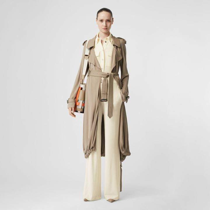 Burberry Burberry Jersey Wide-leg Trousers, Size: 04, White