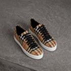 Burberry Burberry Vintage Check And Leather Sneakers, Size: 36