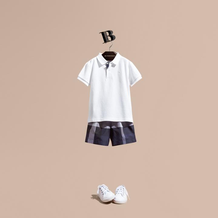Burberry Burberry Check Technical Swim Shorts, Size: 12y, Blue