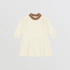 Burberry Burberry Childrens Icon Stripe Trim Merino Wool Dress, Size: 9m, White