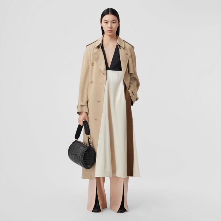 Burberry Burberry Silk-lined Viscose Trench Coat, Size: 0
