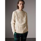 Burberry Burberry Wool Cashmere Aran Sweater, White