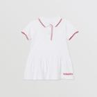 Burberry Burberry Childrens Scallop Detail Stretch Cotton Dress With Bloomers, Size: 3m, White