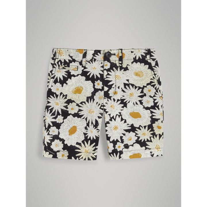 Burberry Burberry Daisy Print Cotton Chino Shorts, Size: 12y