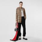 Burberry Burberry Vintage Check Stretch Cotton Oversized Shirt, Size: 08, Beige
