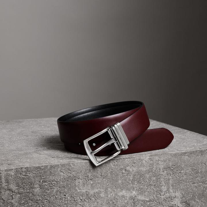 Burberry Burberry Reversible Leather Belt, Size: 100, Red