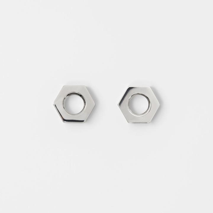 Burberry Burberry Enamel Detail Gold-plated Nut Earrings, Yellow