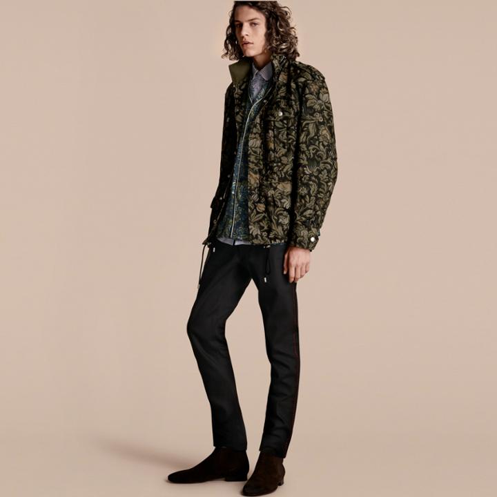 Burberry Burberry The Floral Field Jacket, Size: 36, Green