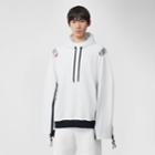 Burberry Burberry Zip Detail Swan Print Cotton Hoodie, Size: Xxl, White