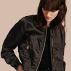 Burberry Burberry Cropped Technical Bomber Jacket, Size: 02, Grey