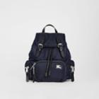 Burberry Burberry The Small Crossbody Rucksack In Puffer Nylon, Blue