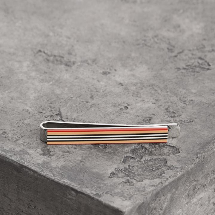 Burberry Burberry Heritage Stripe Bronze Tie Bar
