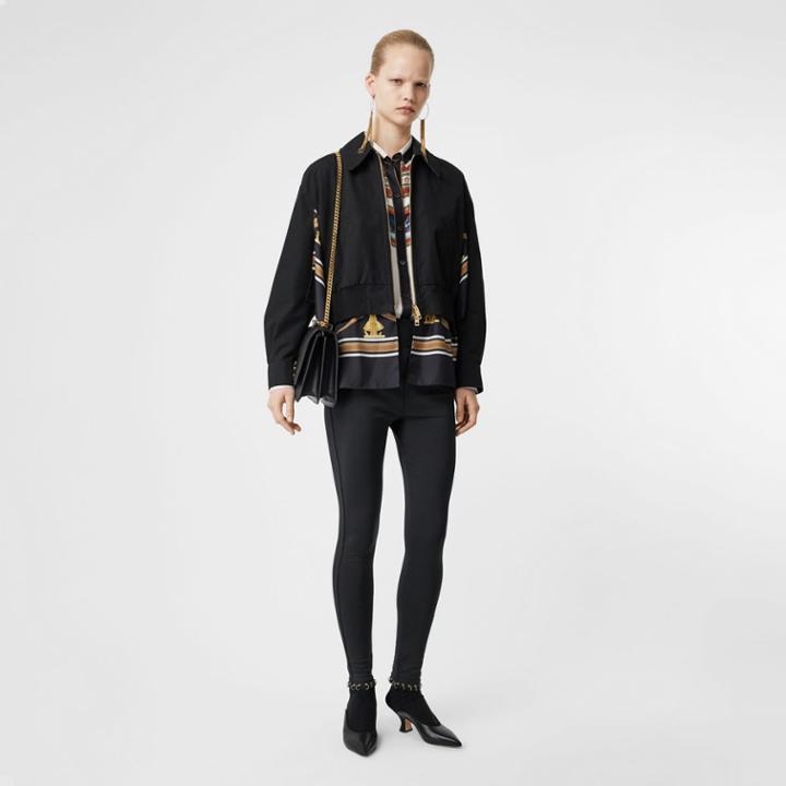 Burberry Burberry Ring-pierced Stretch Jersey Leggings, Black