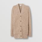 Burberry Burberry Horseferry Cable Knit Wool Cotton Oversized Cardigan, Size: M
