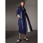 Burberry Burberry Laminated Cotton Trench Coat, Size: 04
