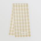 Burberry Burberry Embroidered Vintage Check Lightweight Cashmere Scarf, Green