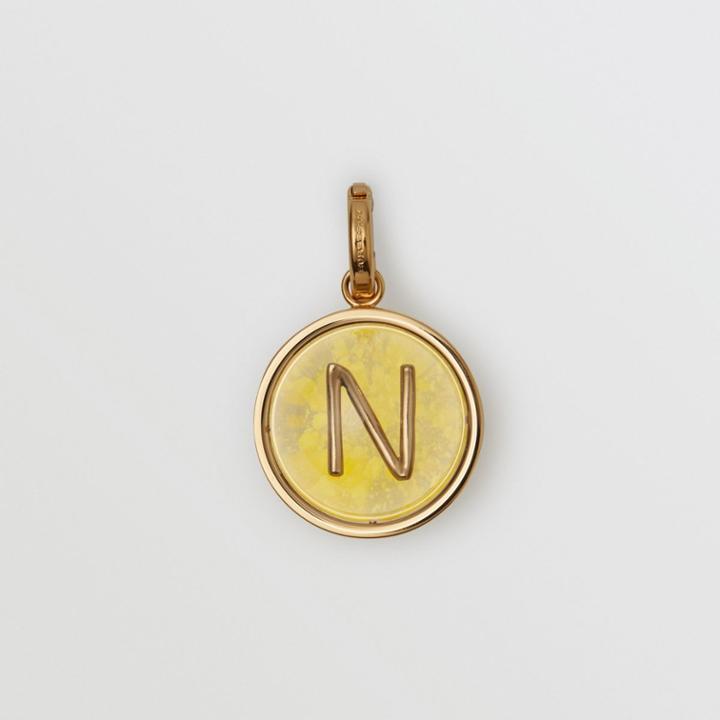 Burberry Burberry Marbled Resin 'n' Alphabet Charm, Yellow