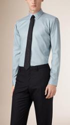 Burberry Modern Fit Textured Cotton Shirt