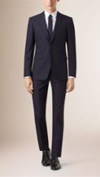 Burberry Burberry Slim Fit Wool Suit, Size: 56r, Blue
