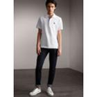 Burberry Burberry Striped Placket Cotton Piqu Polo Shirt, Size: M, White